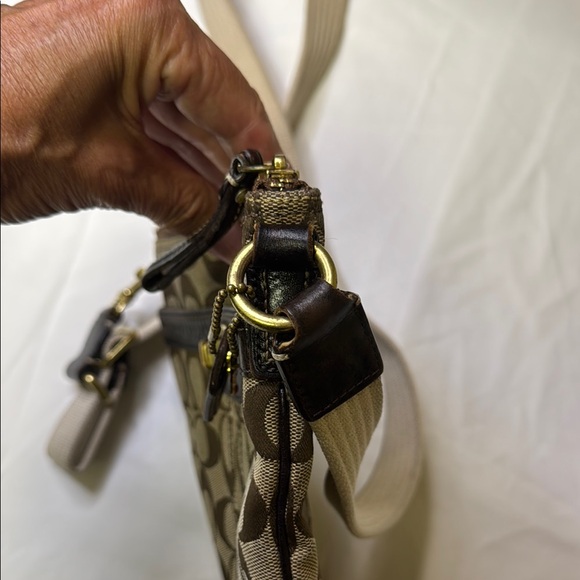 Coach Signature Turnlock Swingpack‎ Crossbody | Canvas & Leather Trim - Picture 10 of 14